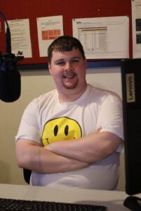 Floor Fillaz a photo of Kyyo-T with a smiley face on his T-shirt